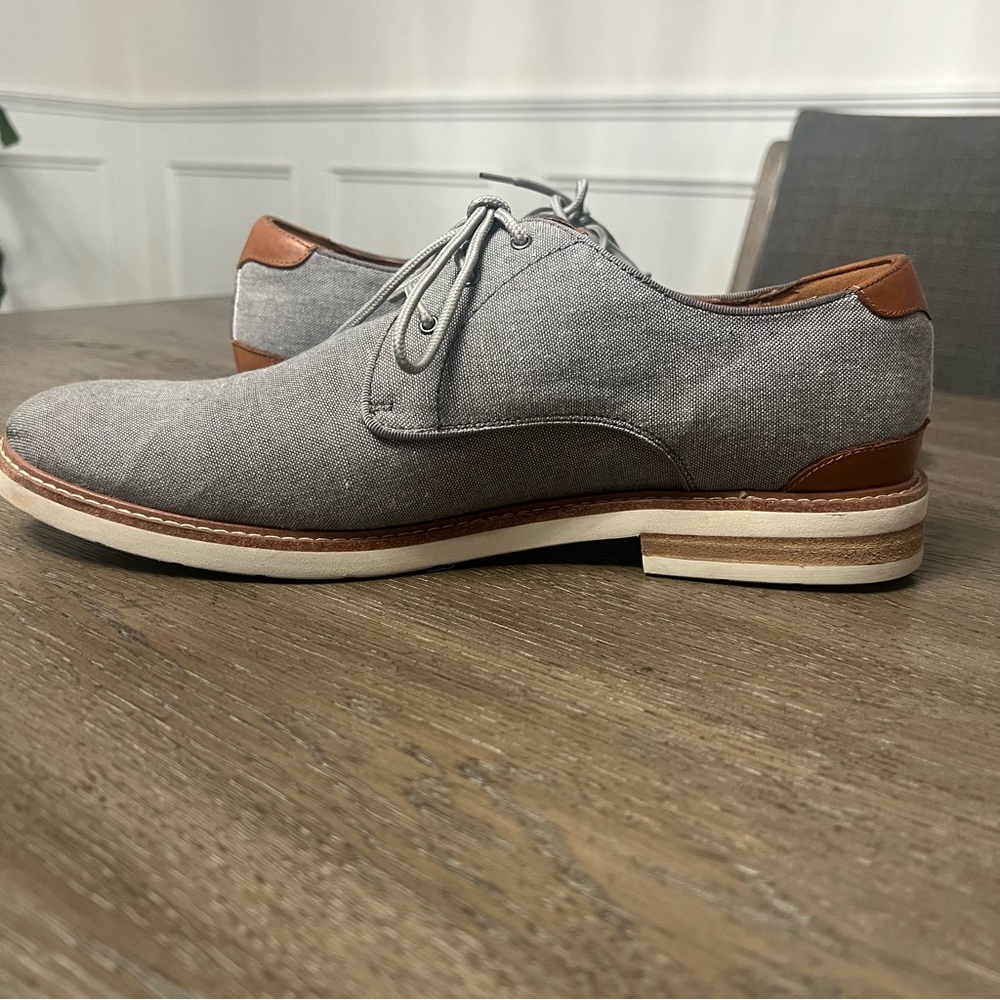 Florsheim Men's Highland Gray Oxford Plain Toe Lace Up Dress Shoes Size 11 - Picture 7 of 12
